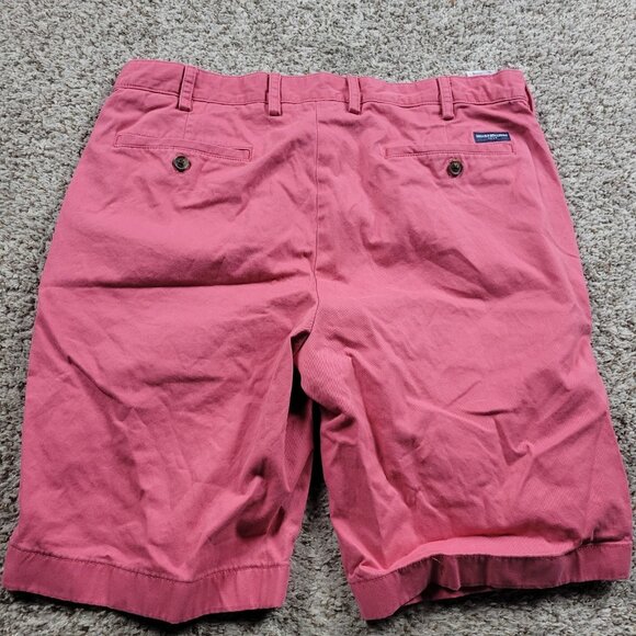 Brooks Brothers Shorts Mens 35 Salmon Pink Flat Front Preppy Chino - Picture 6 of 7